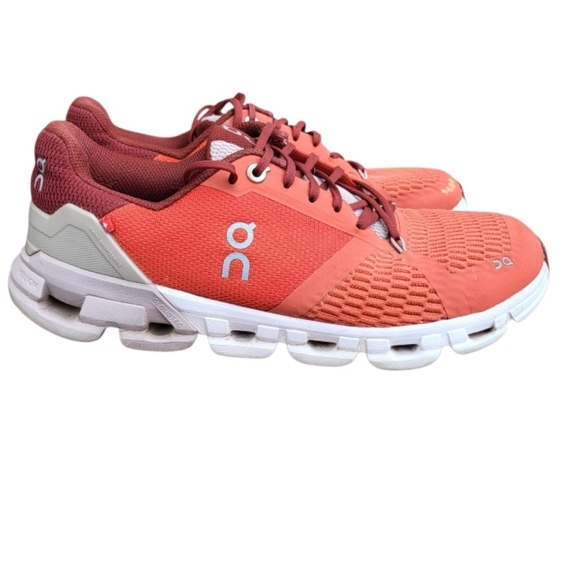On Cloudflyer 2 Running Athletic Tennis Shoe Sneaker Flare Quartz Red Women 8 - Picture 15 of 15